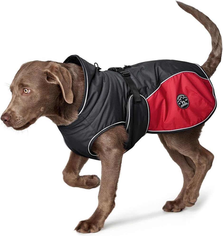 HUNTER UPPSALA COZY Hundemantel, Wintermantel, wasserabweisend, reflektierend, 60, anthrazit/rot ant