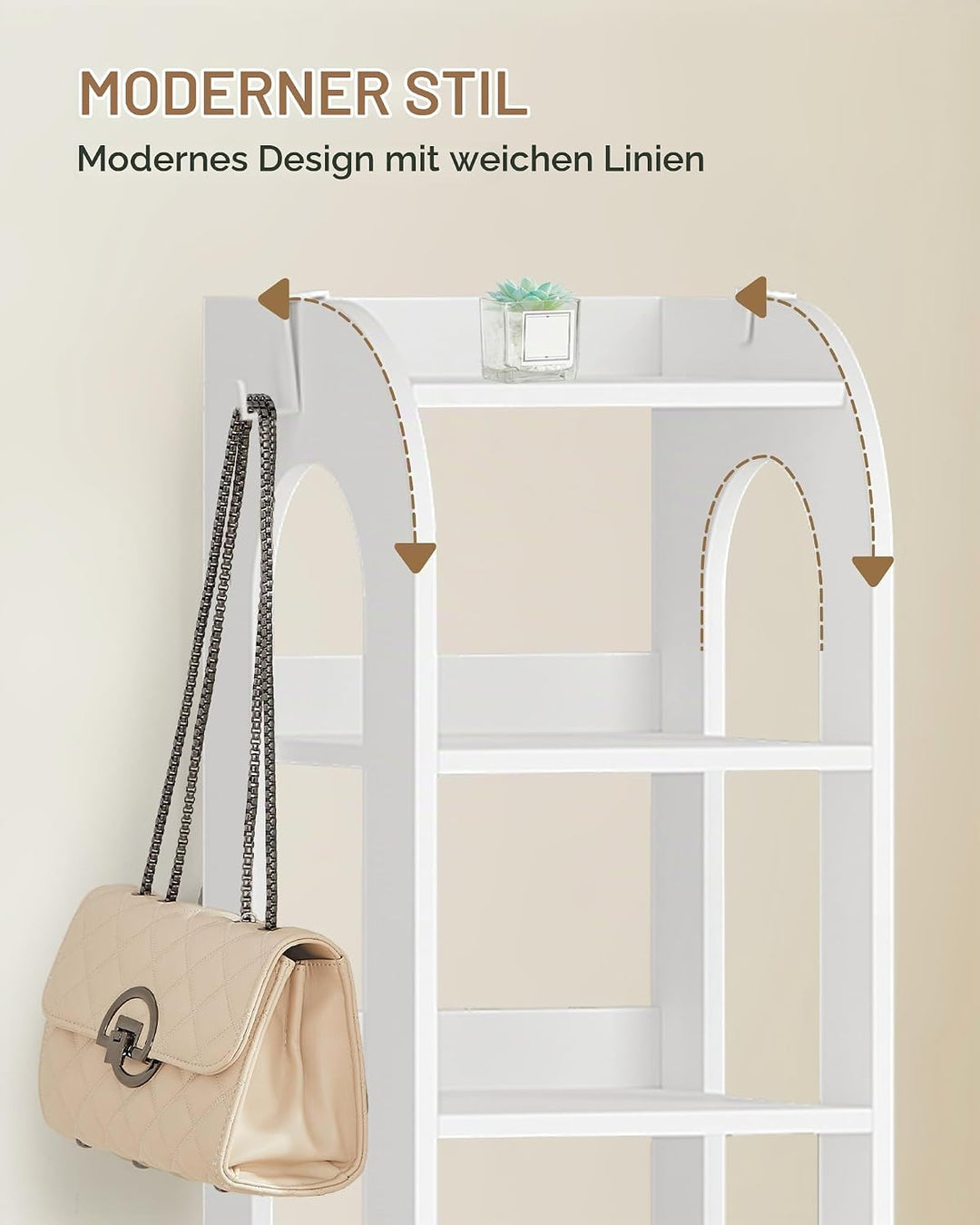 Hzuaneri Vertikales Schuhregal, 9 Ebenen Schmale Schuhregale, Holz-Schuh-Organizer für Schrank, Eing