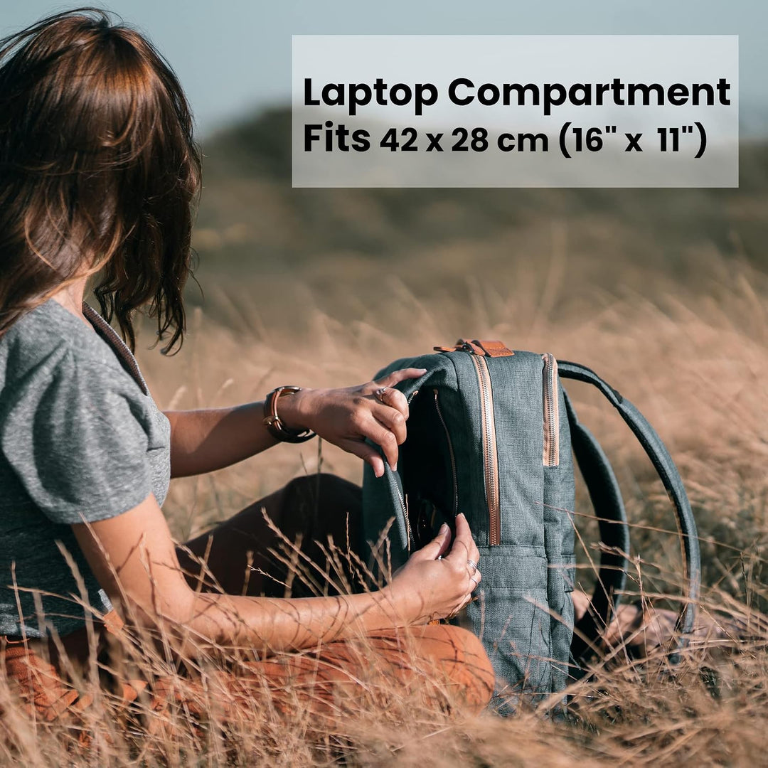 Nordace Siena Laptop-Rucksack für Damen und Herren, 39,6 cm (15,6 Zoll), mit USB-Ladeanschluss, wass
