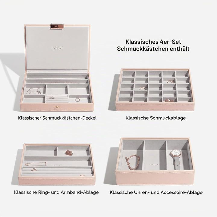 Stackers Blush Klassisch Schmuckschatulle - 4 Blush Pink, Blush Pink