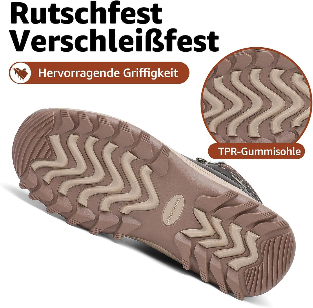 Mishansha Damen Herren Winterschuhe Warm Gefüttert Winterstiefel Wasserdicht Trekking Wanderschuhe G