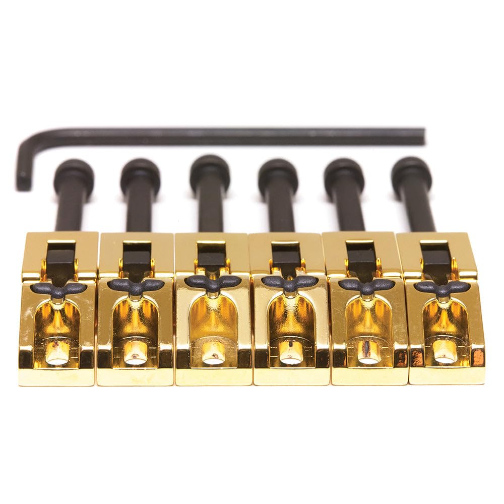 graph tech GT PG 0080 G6 String Saver Classics Floyd Rose Saddles (6-Stück) gold