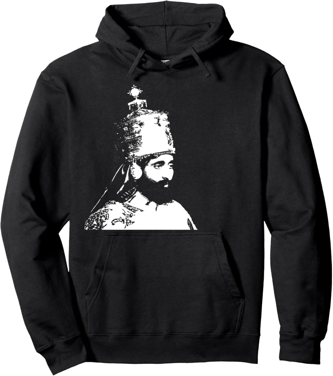 The King Stands Haile Selassie Krone Pullover Hoodie