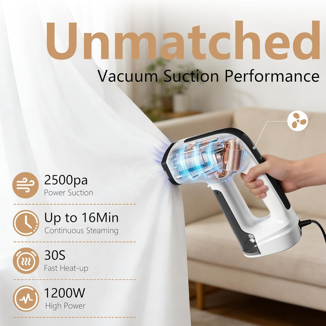 Vakuum Steamer Dampfglätter,1300W,30Sekunden Aufheizen, Dampfbügeleisen