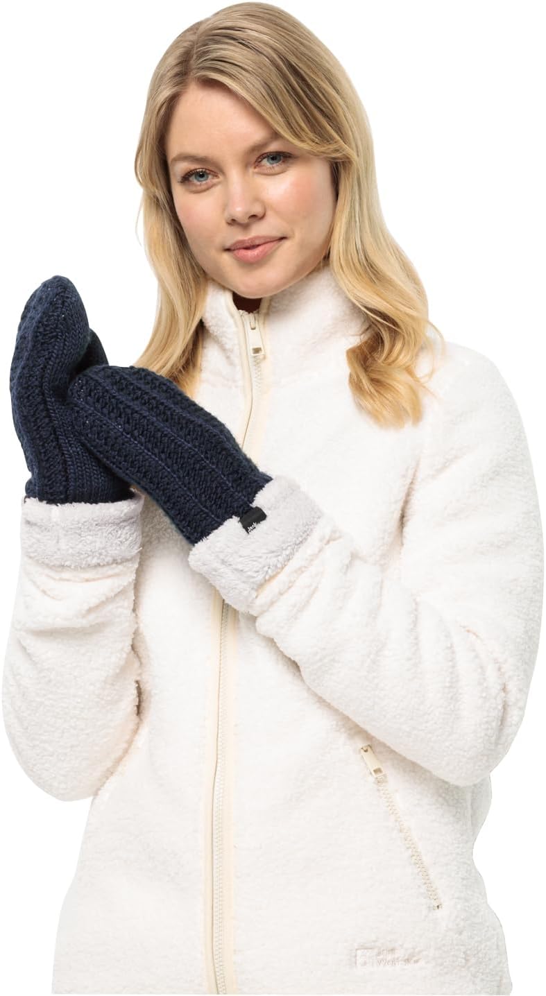 Jack Wolfskin Damen Highloft Knit Mitten W Handschuh M night blue, M night blue