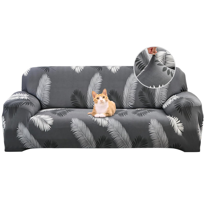 Jaotto Sofabezug 4 Sitzer Elastischer Stretch Spandex Sofa Überwürfe Sofahusse Antirutsch Waschbar S