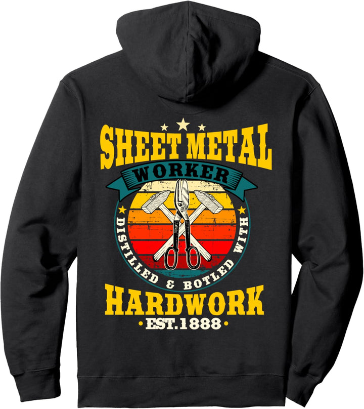 Blecharbeiter Geschenke Design auf der Rückseite des Hemdes Pullover Hoodie