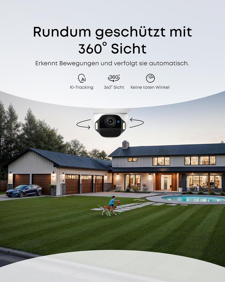 eufy eufyCam Solo, 360° Pan, AI Tracking, 4K Quality, Wireless, eufy Outdoor Security Camera, No Mon