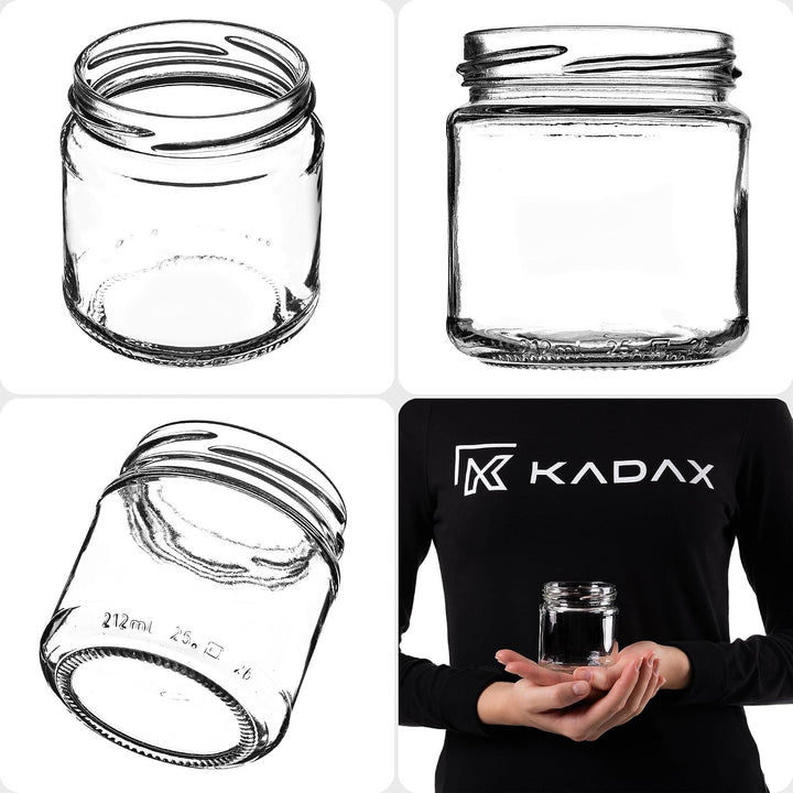 KADAX 100er Set Einmachgläser 200ml TO66, Marmeladengläser Vorratsgläser Mason Jar mit Schraubdeckel