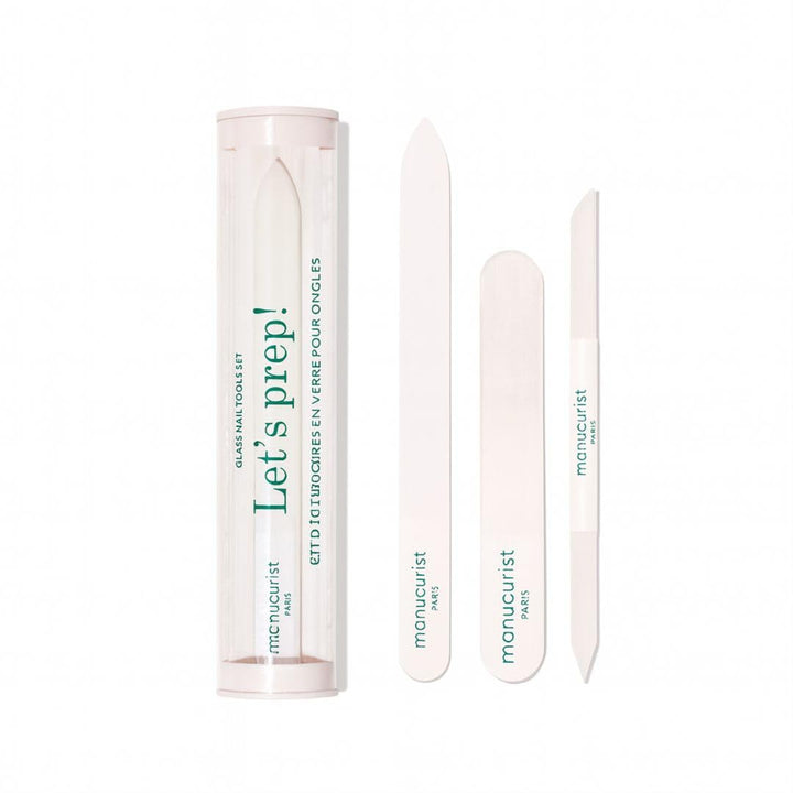 Manucurist Trio Nagelpflege-Set – Exklusive Röhrenbox mit Glasnagelfeile, Polierer und Nagelhautschi