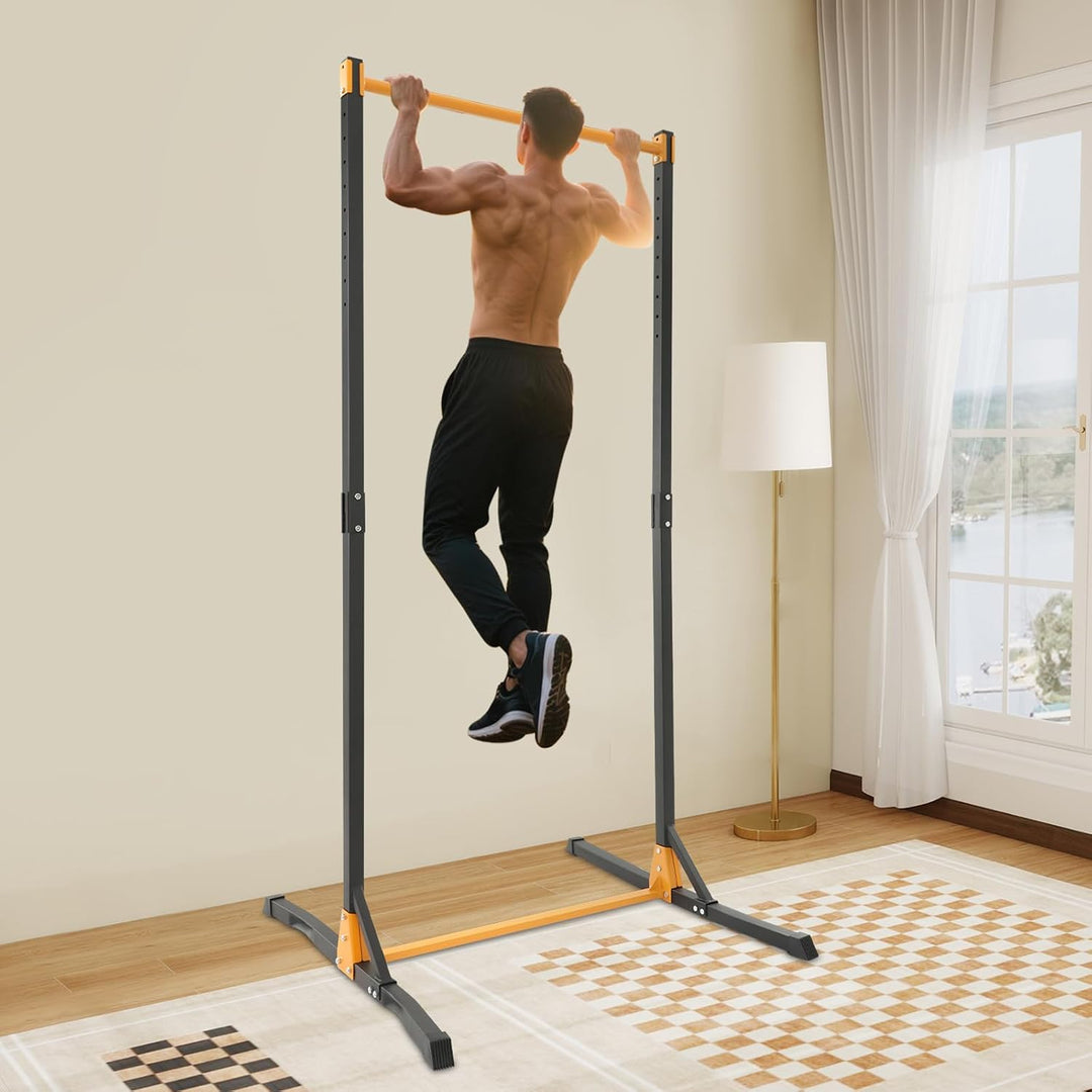 Turnreck Gymnastik Bar mit Ringen, Klimmzugstange 400kg Tragkraft