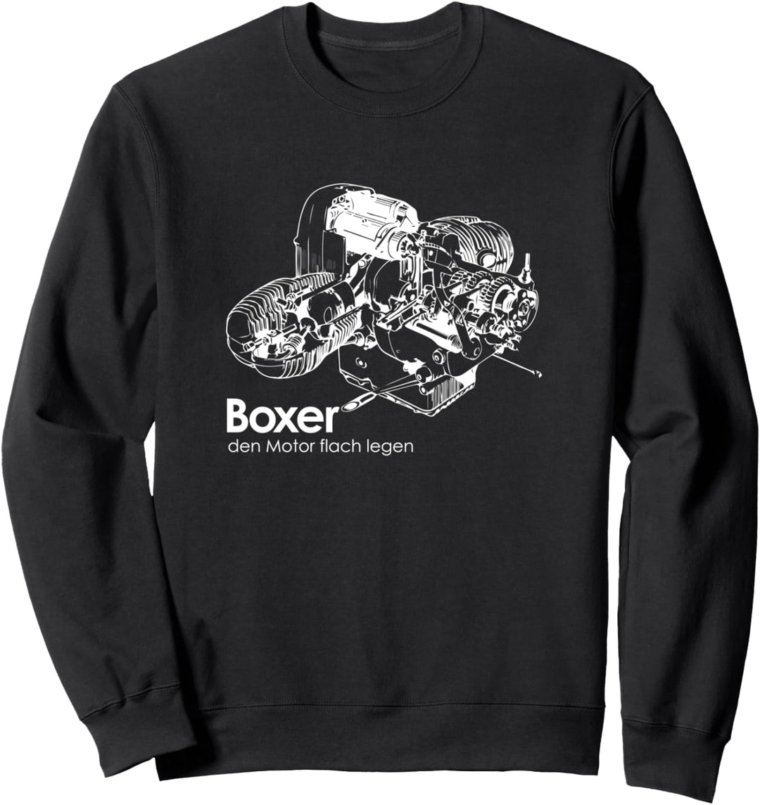 Boxermotor T-Shirt | den Motor flach legen | Geschenk Sweatshirt