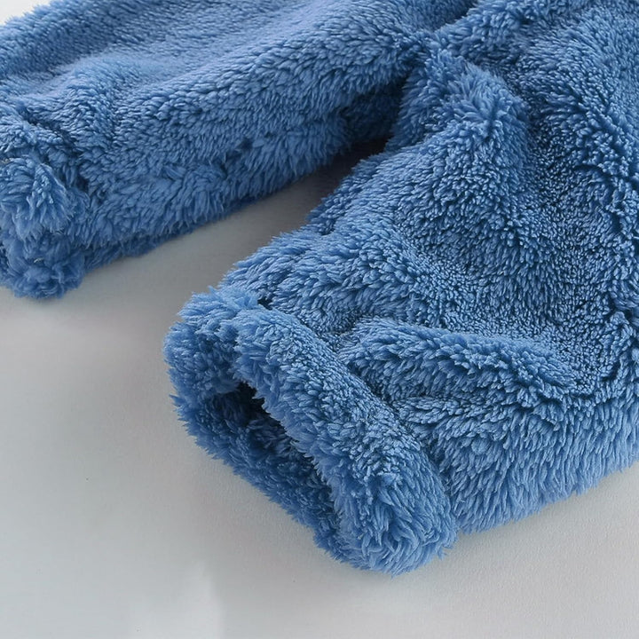 Neugeborenes Baby Bär Schneeanzug Kleinkind Fleece Strampler Baby mit Kapuze Jumpsuit Winter Warm Ou