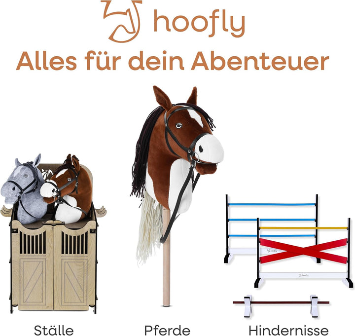 Hobby Horse Stall 1 Pferd – Kompakte Halterung für Steckenpferd | Hochwertiger Hobby Horsing Holzsta