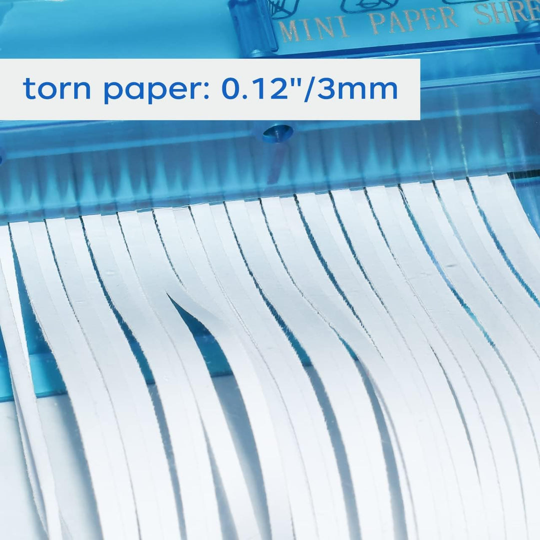 JIKIOU Mini Hand Shredder Portable Paper Shredder Manual Shredder Documents Paper Cutting Tool Home