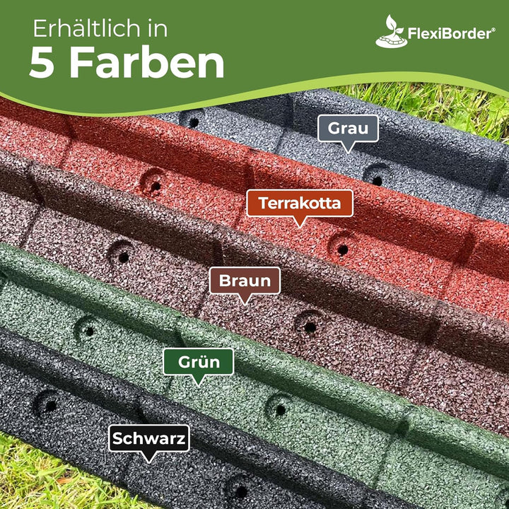 EcoShape FlexiBorder - das Flexible Rasenkantensystem (2, Grün), Grün