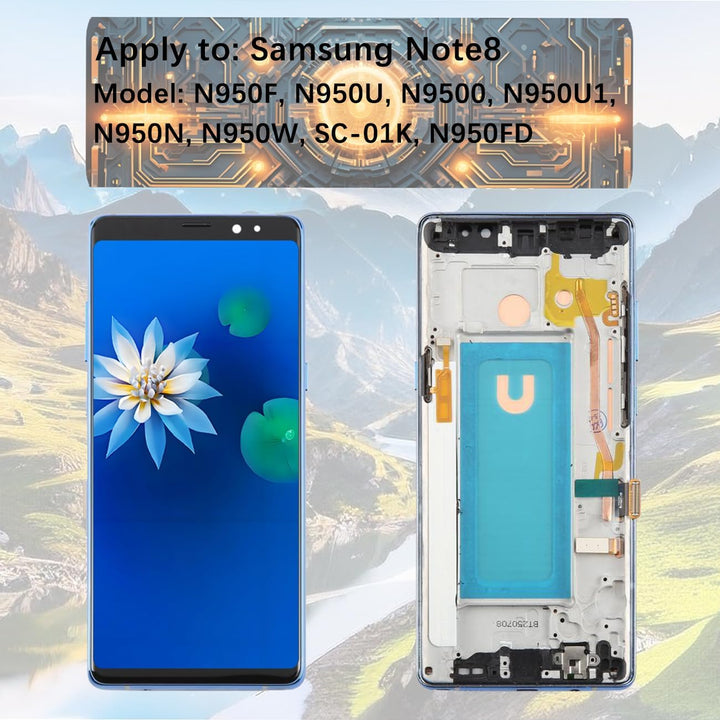 Display Bildschirm für Samsung Note8 TFT Blau mit Rahmen Note8 Blau-Rahmen TFT, Note8 Blau-Rahmen TF