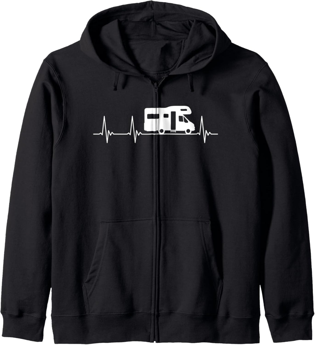 Wohnmobil Camper Caravan Camping Zelten Herzschlag Geschenk Kapuzenjacke