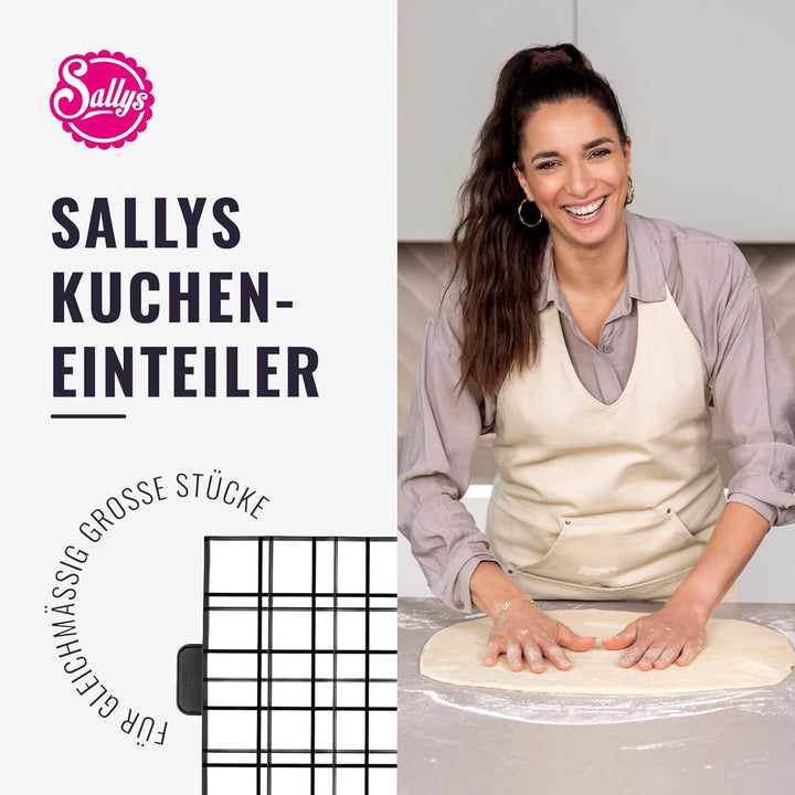 Sallys Kucheneinteiler - 31,5 x 42,5 cm - Torteneinteiler für 20/30 Gleichmässige Stücke - Backzubeh