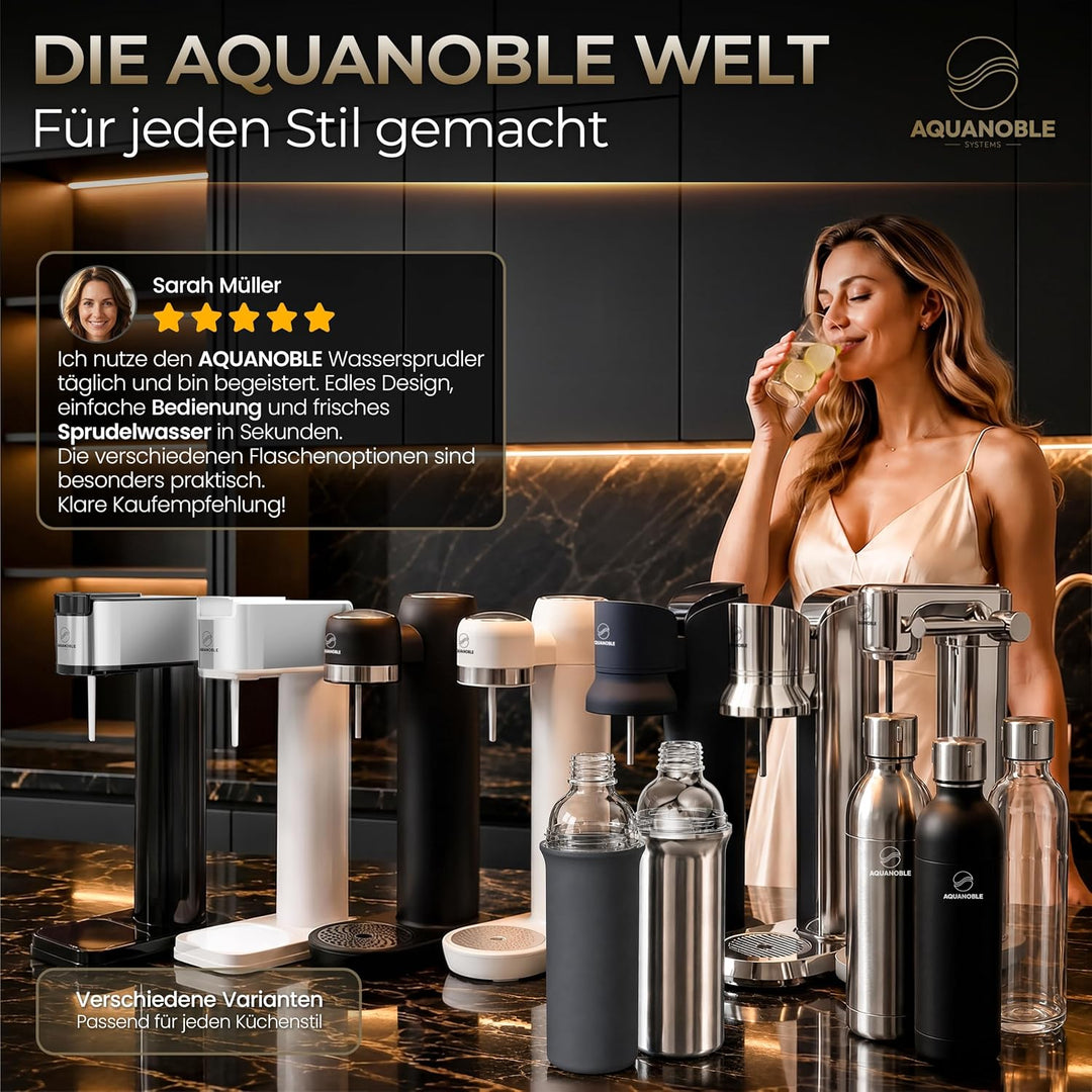 Wassersprudler mit Kohlensäure – CO₂ Soda Sprudler, Sprudelwasser Maschine Prestige Chrome, Prestige