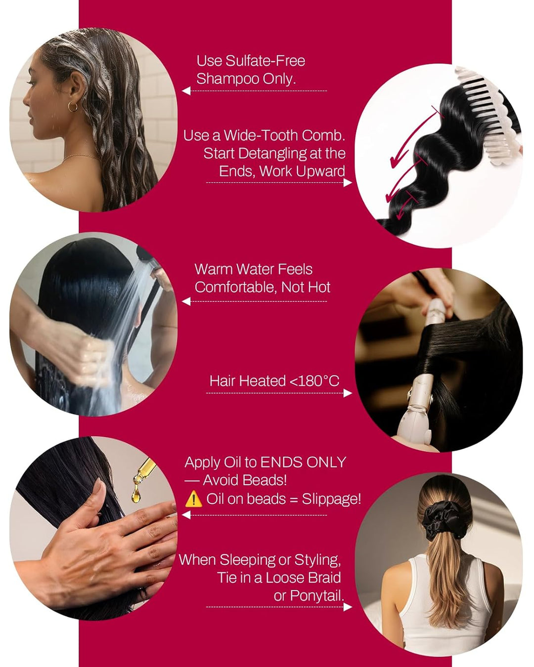 Moresoo Microring Extensions Echthaar Blond 50 cm Haarverlängerung Echthaar Microring 