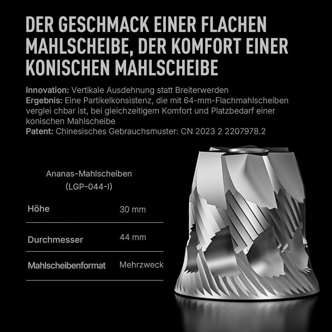 TIMEMORE X Millab M01 Manuelle Kaffeemühle mit externer Einstellung und Edelstahl-Ananas-Mahlwerk, H