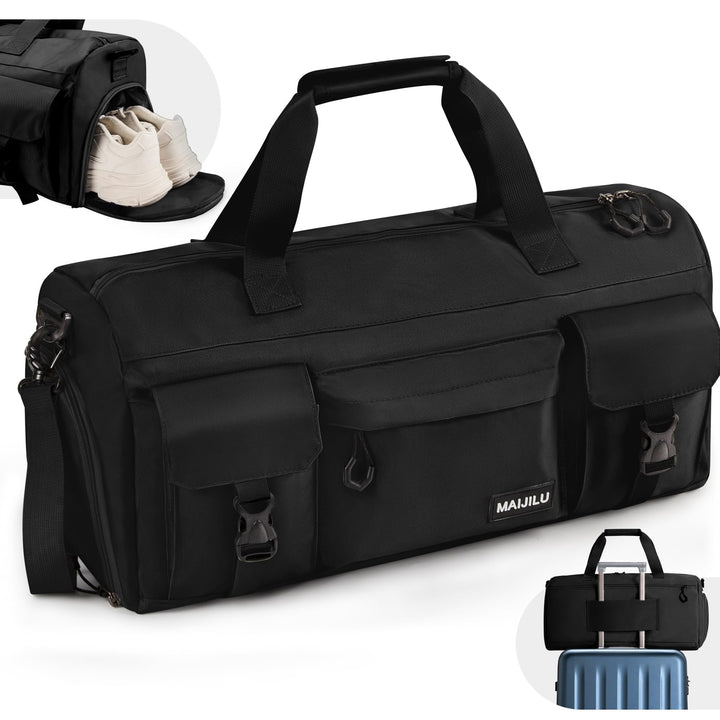 Sporttasche Reisetasche für Damen und Herren Trainingstasche Gym Bag mit Schuhfach und Nassfach Duff