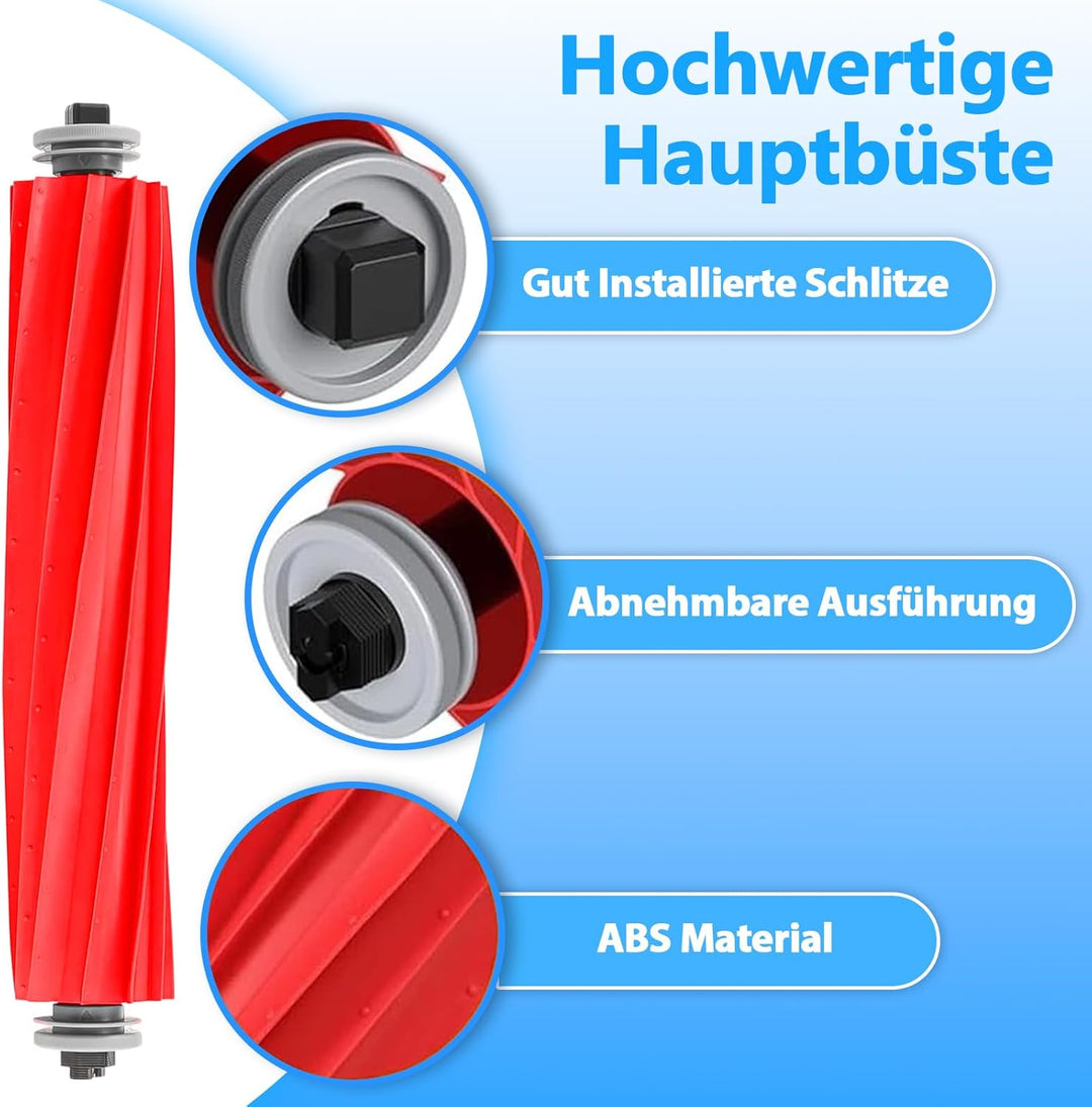 20 Stück Zubehörset für Roborock Q Revo/ P10 Staubsaugerroboter【Not for Q Revo S/Pro/Maxv】1 Hauptbür