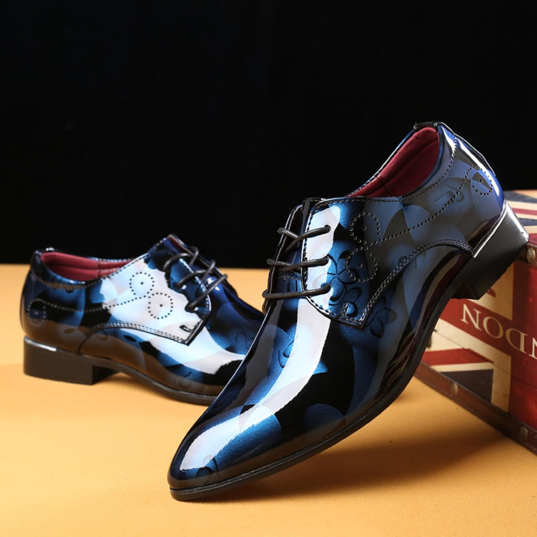 Anzugschuhe Herren Oxford Derby Schuhe Brogues Lederschuhe Hochzeitsschuhe Schnürhalbschuhe Klassisc