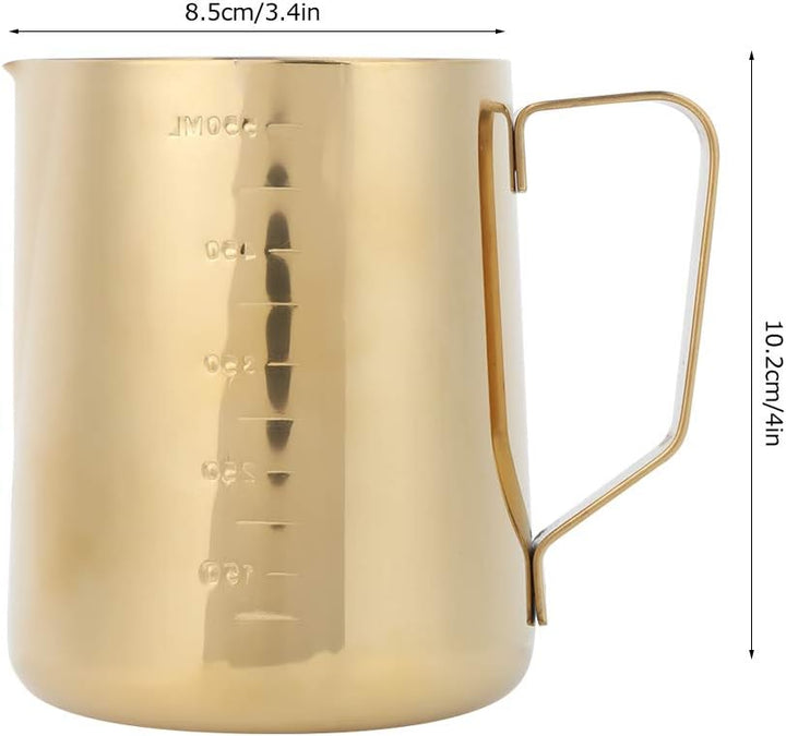 Milchkännchen Edelstahl 600ml, Kaffee Creamer Milch Aufschäumer Kännchen Tasse Mit Messung Mark, Han
