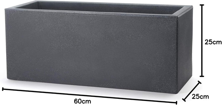 Teraplast Schio Cassa 60 cm Blumenkasten, anthrazit 60 cm Anthrazit, 60 cm Anthrazit
