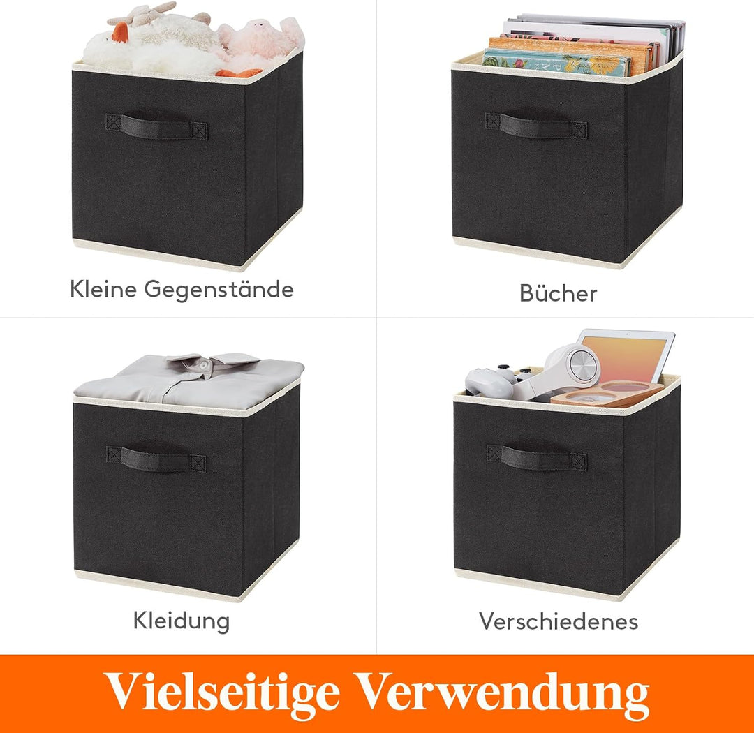 Lifewit 10 Stück Aufbewahrungsbox Stoff, Faltbare aufbewahrungsbox, 26 x 26 x 28 cm Aufbewahrung Ord