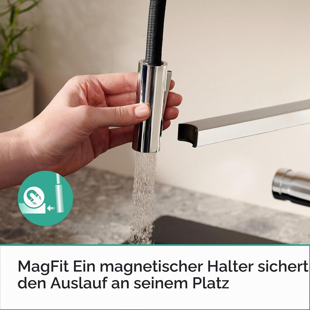 hansgrohe Talis Select M54 PowderSpray - Küchenarmatur mit Brause ausziehbar, SemiPro, 3 Strahlarten