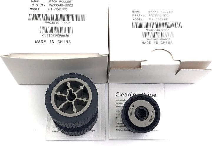 PA03540-0001 PA03540-0002 Bremsrolle + Pick Roller Pickup Roller kompatibel mit Fujitsu fi-6240Z fi-
