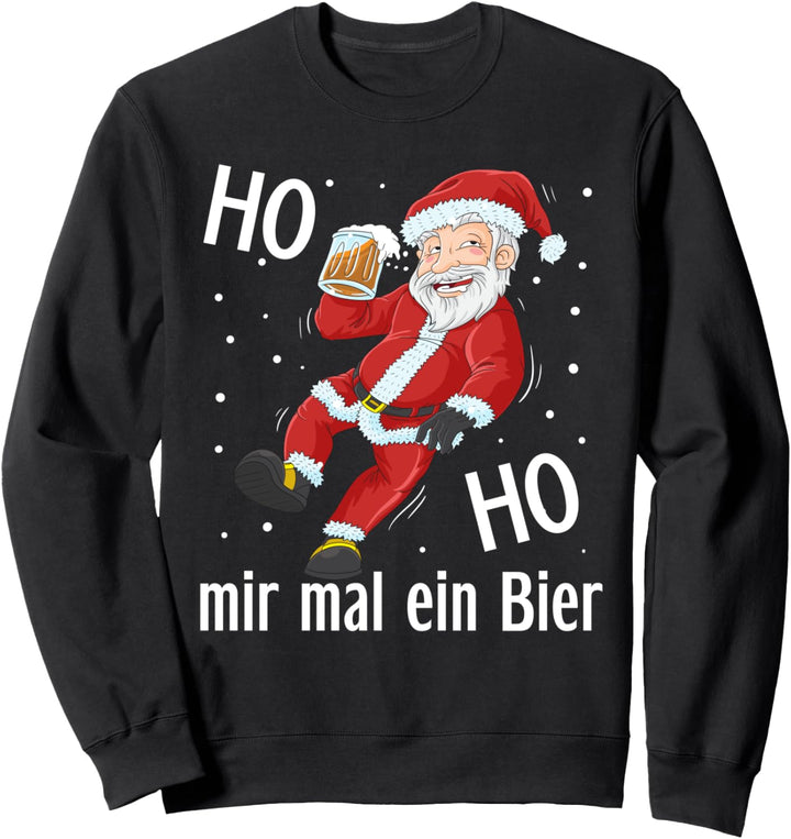Ho Ho Hol mir ein Bier Weihnachten Lustiges Geschenk Sweatshirt