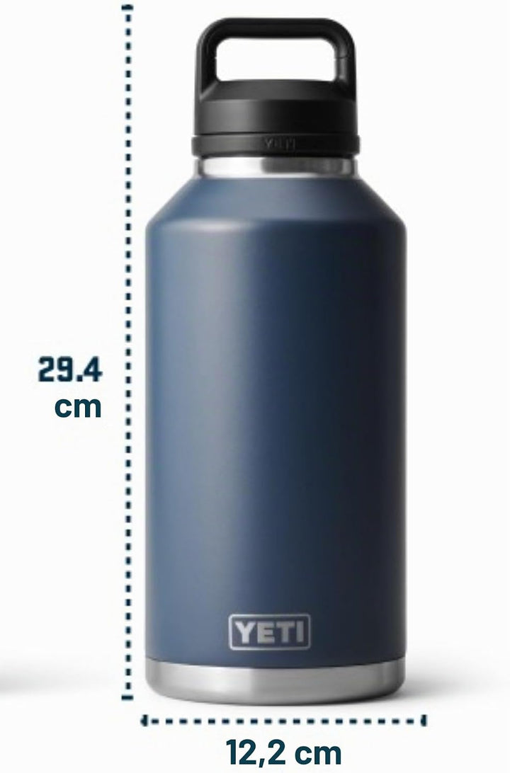 YETI Rambler Flasche Mit Chug-Verschluss, Black, 64 oz (1,9 L), Black