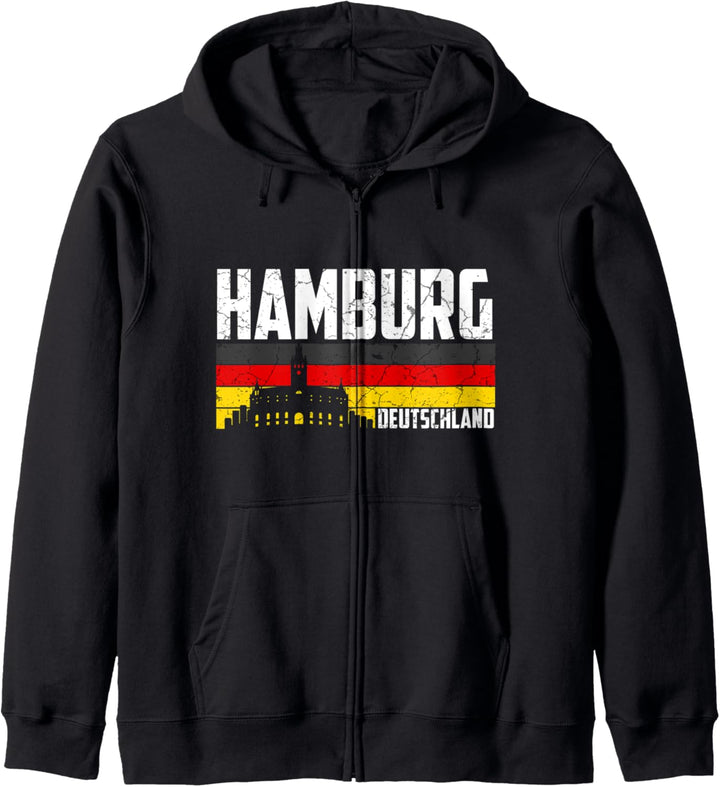 Mein Hamburg Skyline Deutschland Heimat Stadt Souvenir Kapuzenjacke