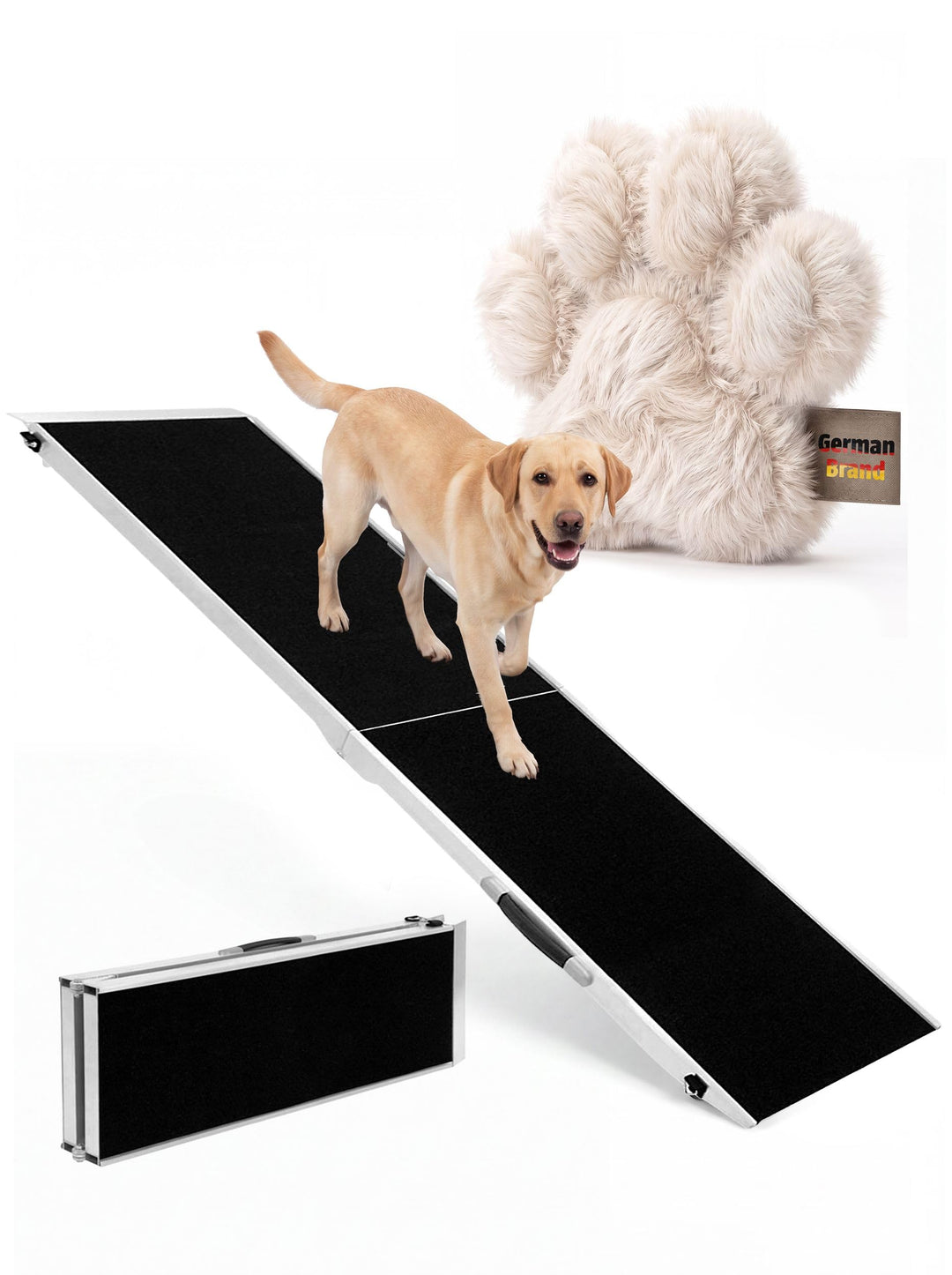 Petigi Hunderampe Hundetreppe, Auto Rampe Einstiegshilfe für Hunde Modell 01- 183 cm, Modell 01- 183