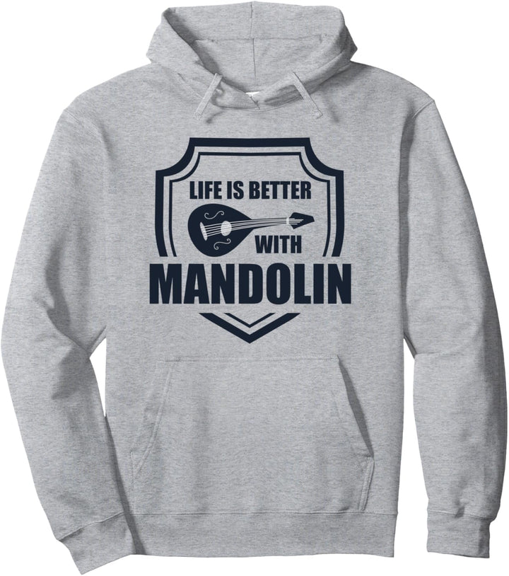 Leben mit Mandoline Musiknoten Bluegrass-Musiker Pullover Hoodie