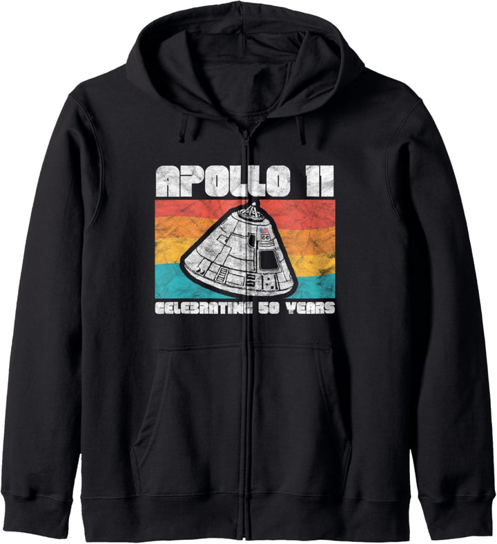 Retro Apollo 11 Command Module Moon Landing Vintage Graphic Kapuzenjacke