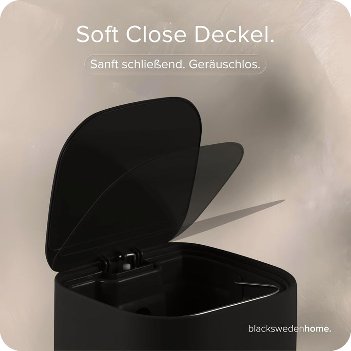 Mülleimer Bad - 5L Kosmetikeimer mit Softclose-Deckel und Inneneimer - Bad Mülleimer, Abfalleimer Ba