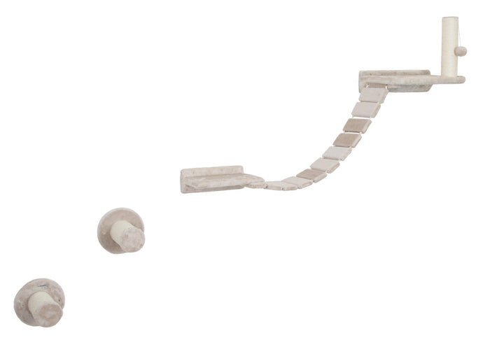 Kerbl Kletterwand „Matterhorn“ für Katzen, 6-teilig, 2x Sisalsäule horizontal / 1x Trittbrett / 1x H