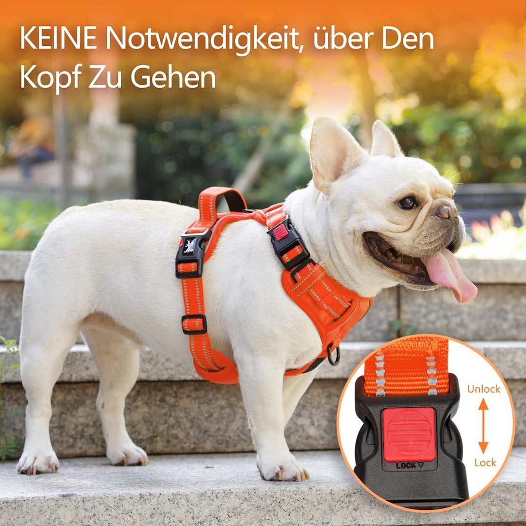 PoyPet Keine Pull Hundegeschirr, Reflektierendes Hundegeschirr für Hunde ohne Choke, Verstellbare, w