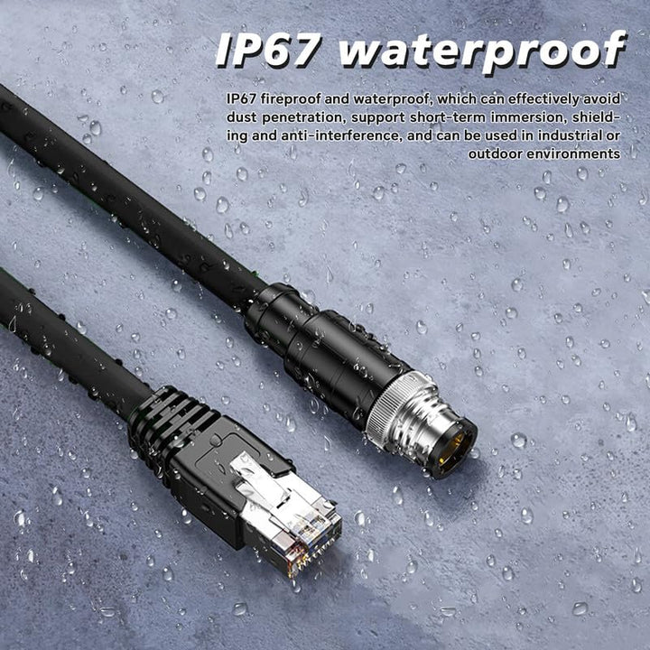 M12 auf RJ45 Industrie Ethernet Kabel, Automatisierungssysteme Verbinden M12 4 Pin D Code Männlichke