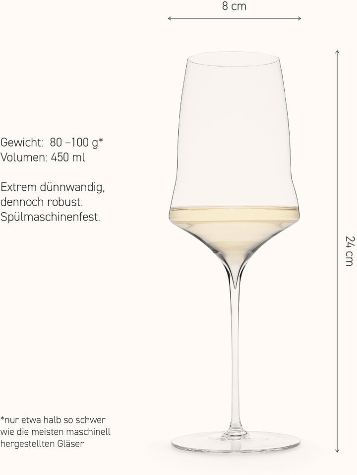 Josephine No. 1 | White | Weissweinglas 1er Set Designed by Kurt Josef Zalto, 1er Set