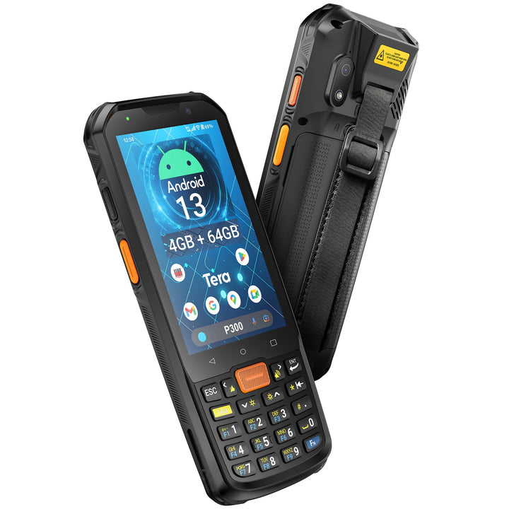 Tera Android 13 PDA Barcode Scanner: MTK Octa-Core 2.0GHz Honeywell HS7 4G + 64GB 4" 800×480 Display