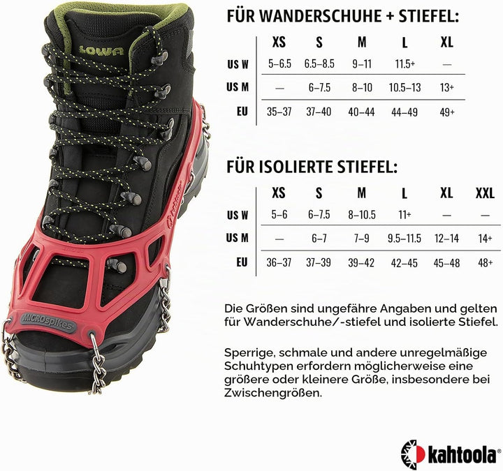 Kahtoola Microspikes Footwear Traction – 2015/16 rot L, rot L