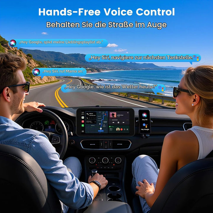 6,5 Zoll Wireless Apple CarPlay &amp; Android Auto Bildschirm für Auto, Tragbares Touchscreen Autoradio