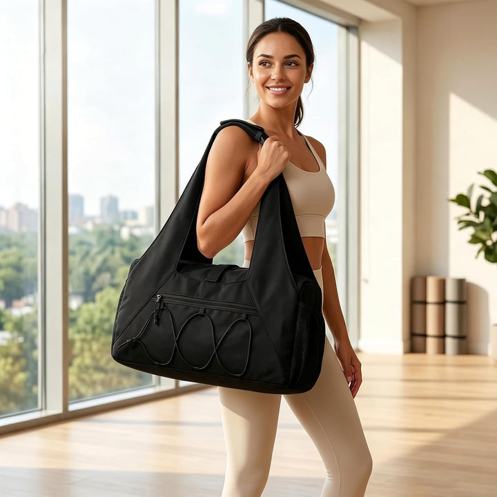Sporttasche Damen - Sporttasche mit Schuhfach und Nassfach - Gym Tasche Leicht Wasserabweisend - Rei
