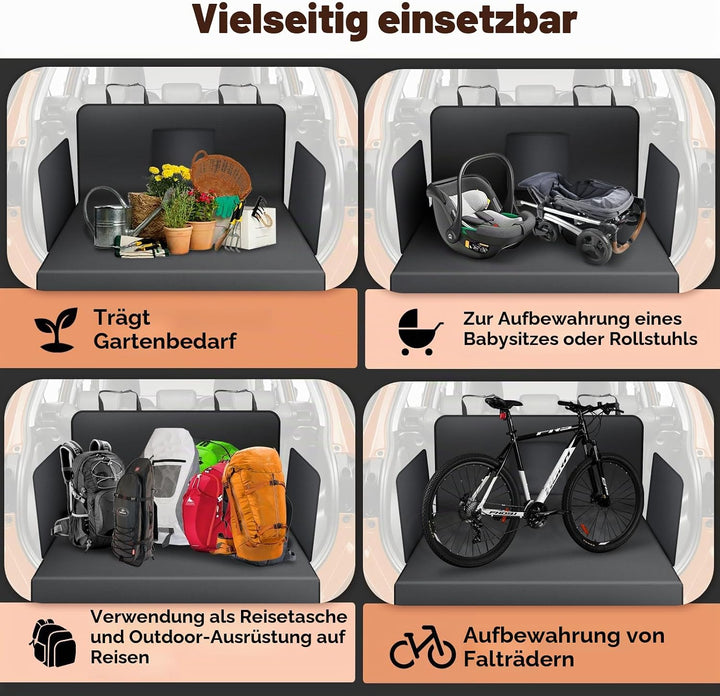 AiQInu Kofferraumschutz Hund mit Seiten und Ladekantenschutz, Universal Hundedecke Auto Kofferraum S